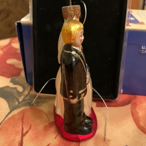 Our First Christmas, handcrafted and painted glass ornament, vintage. EUC - Picture 4 of 14